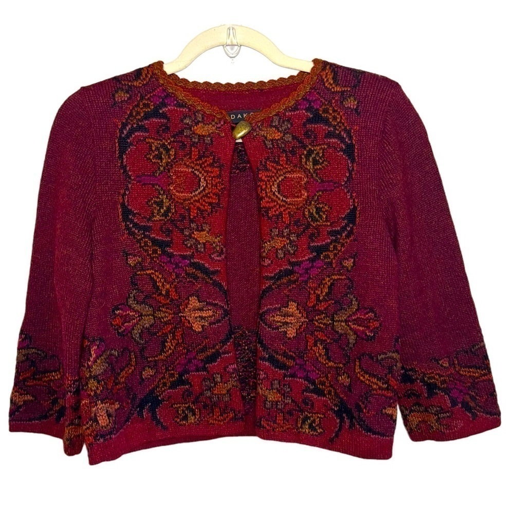 🍁 DAKOTA 100% Alpaca Open Front Cardigan Size Small 🍁